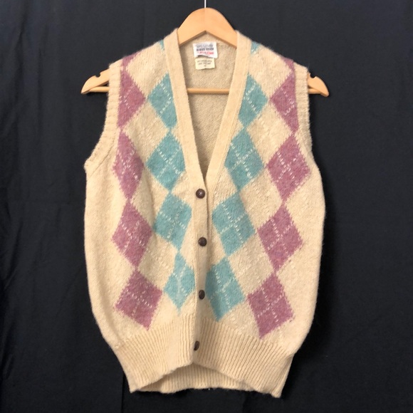 Vintage Harry Rosen Wool Argyle Sweater Vest